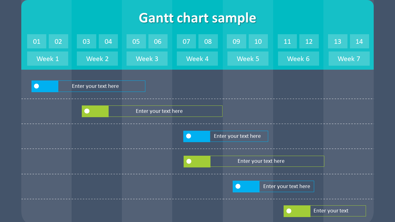 Attractive Gantt Chart Sample PowerPoint Presentation